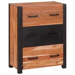 vidaXL Buffet 3 Pièces Marron 165 x 30 x 75 cm Bois d'acacia massif