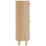 vidaXL Armoire à chaussures Marron 52x25x80 cm Bois d'ingénierie/rotin