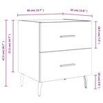 vidaXL Tables de chevet 2 Pièces chêne sonoma 40x35x47 5 cm