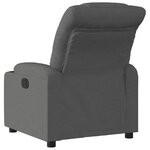 vidaXL Fauteuil inclinable électrique Gris foncé Tissu
