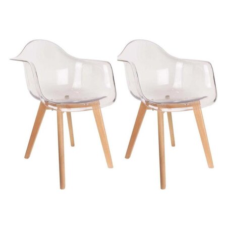 Fauteuil scandinave en polypropylène (lot de 2)