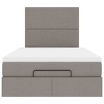 vidaXL Cadre de lit ottoman avec matelas taupe 120x200 cm tissu
