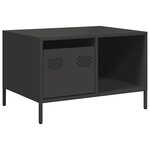 vidaXL Table basse noir 68 5x50x43 5 cm acier laminé à froid