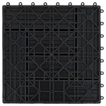 vidaXL Carreau de terrasse 11 Pièces Noir 30 x 30 cm WPC