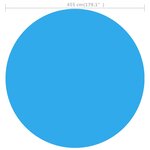 Vidaxl film solaire de piscine ronde pe 455 cm bleu