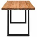 vidaXL Table à manger marron clair bois de chêne massif rectangulaire