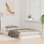 vidaXL Cadre de lit Blanc Bois massif en pin