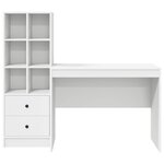 vidaXL Bureau avec tiroir 2 Pièces Blanc