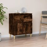 vidaXL Buffet Chêne fumé 60x35x70 cm Bois d'ingénierie