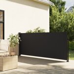 vidaXL Auvent latéral rétractable noir 120x300 cm