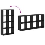 vidaXL Bibliothèque Noir 69 5 x 29 x 137 5 cm Bois d'ingénierie