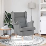 vidaXL Fauteuil gris clair 74x84x100 cm tissu