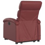 vidaXL Fauteuil inclinable de massage Rouge bordeaux Similicuir