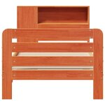 vidaXL Cadre de lit sans matelas cire marron 75x190 cm bois pin massif