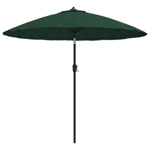 vidaXL Parasol d'extérieur avec mât en aluminium 270 cm Vert