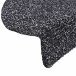 vidaXL Tapis d'escalier autocollants 20 pièces 56 x 17 x 3 cm Gris foncé Demi-rond