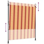vidaXL Store Roulant Extérieur Multicolore 150 x 270 cm