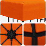 vidaXL Pavillon 3 x 3 m Orange Polyester et Acier 190 gsm