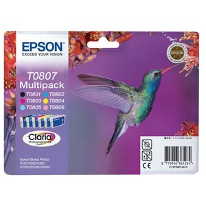 Pack 6 cartouches d'encre epson colibri t0807