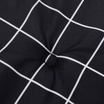 vidaXL Coussin de chaise longue motif à carreaux noir tissu oxford