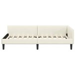 vidaXL Cadre de lit d'angle avec tête de lit Crème 80 x 200 cm
