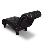vidaXL Chaise longue Marron Similicuir