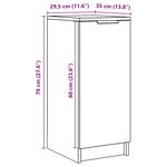 vidaXL Armoire à chaussures vieux bois 29 5x35x70 cm bois ingénierie