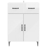 vidaXL Buffet Blanc brillant 66 x 34 5 x 89 5 cm Bois d'ingénierie