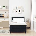 vidaXL Lit boxspring avec matelas avec matelas Noir 100 x 200 cm tissu