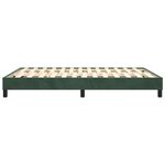 vidaXL Cadre de lit à ressorts vert foncé 140x200 cm velours