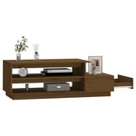 vidaXL Table basse Marron miel 120x50x40 5 cm Bois massif de pin