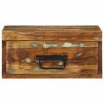 vidaXL Tables de chevet murales 2 Pièces bois massif de récupération