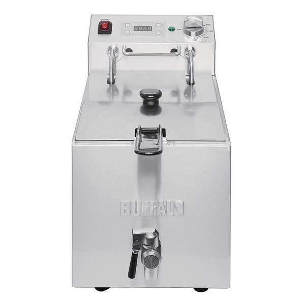 Friteuse professionnelle electrique à poser - 8 l - 2 9 kw - buffalo -  - acier inoxydable8 285x510x440mm