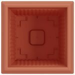 vidaXL Pot de Fleurs Carré 24 Pièces Rouge brique 20 x 20 x 16 cm