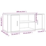 vidaXL Meuble TV Chêne marron 100x35x40 cm Bois d'ingénierie