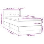 vidaXL Sommier à lattes de lit et matelas vert foncé 100x210cm velours