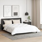 vidaXL Couette avec oreiller 3 Pièces Blanc 240 x 260 cm Microfibre