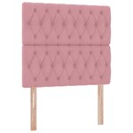 vidaXL Lit avec rangement et matelas Rose 90 x 200 cm Velours