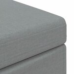 vidaXL Tabouret Gris clair 101 x 41 x 40 cm Tissu et bois stratifié