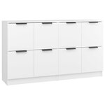 vidaXL Buffets 2 Pièces blanc 60x30x70 cm Bois d'ingénierie