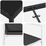 vidaXL Ensemble de salle à manger pour jardin 9 Pièces Blanc