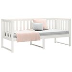 vidaXL Lit de jour sans matelas blanc 75x190 cm bois de pin massif