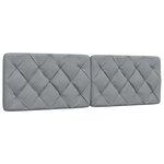 vidaXL Cadre de lit avec LED sans matelas gris clair 160x200 cm tissu