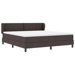 vidaXL Lit boxspring avec matelas Marron foncé 180 x 200 cm tissu