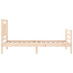 vidaXL Cadre de lit et tête de lit 100x200 cm bois massif
