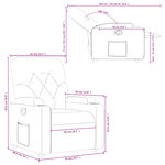 vidaXL Fauteuil inclinable Cappuccino Similicuir
