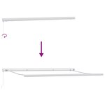 vidaXL Auvent rétractable anthracite et blanc 5x3 m tissu et aluminium