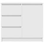 vidaXL Buffet avec tiroir blanc 71x35x65 cm bois d'ingénierie