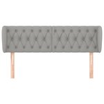 vidaXL Tête de lit avec oreilles Gris clair 163x23x78/88 cm Tissu