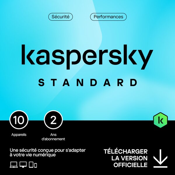Kaspersky Standard - 10 appareils - Abonnement 2 ans
